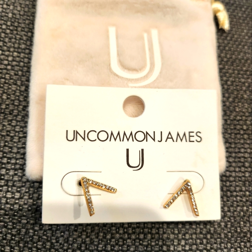 UNCOMMON JAMES Little Stud Earrings, New With Tags and pouch